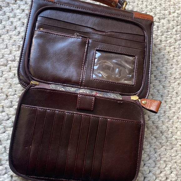 Vintage Belle Rose Leather Small Briefcase Purse - Picture 10 of 17